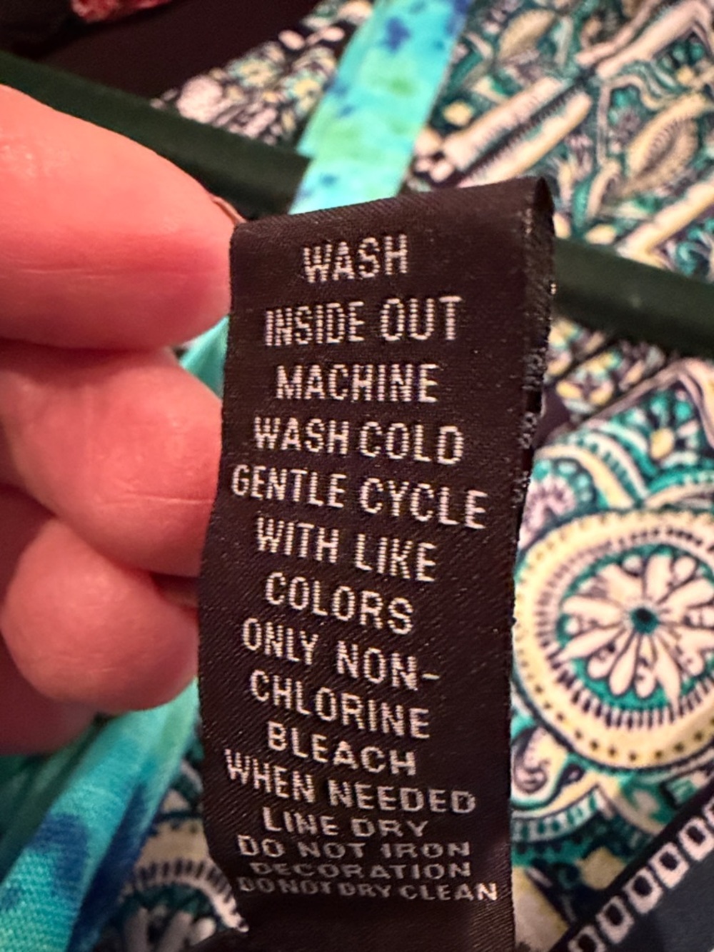 INC International Concepts Teal & Blue Tie-Dye Maxi Dress - Picture 3 of 5